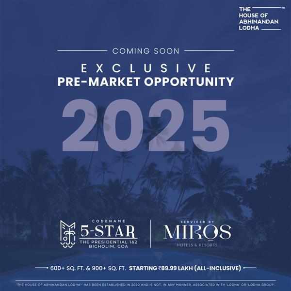 Goa's Hottest Investment in 1BHK & 2 BHK at One Global Goa: Secure Your 5-Star Presidential at Codename 5-Star (Limited Pre-Market Opportunity)