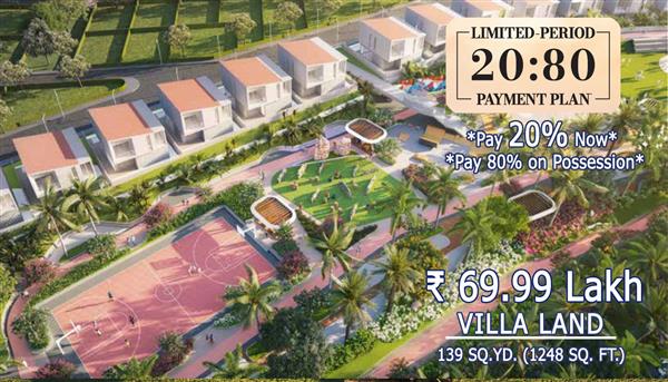 HOABL presents - a new Lodha Plot size at Lodha One Global Goa ! Villa Plot, 138 Sq Yard / 1248 Sq Ft, from just ?69.99 Lakhs